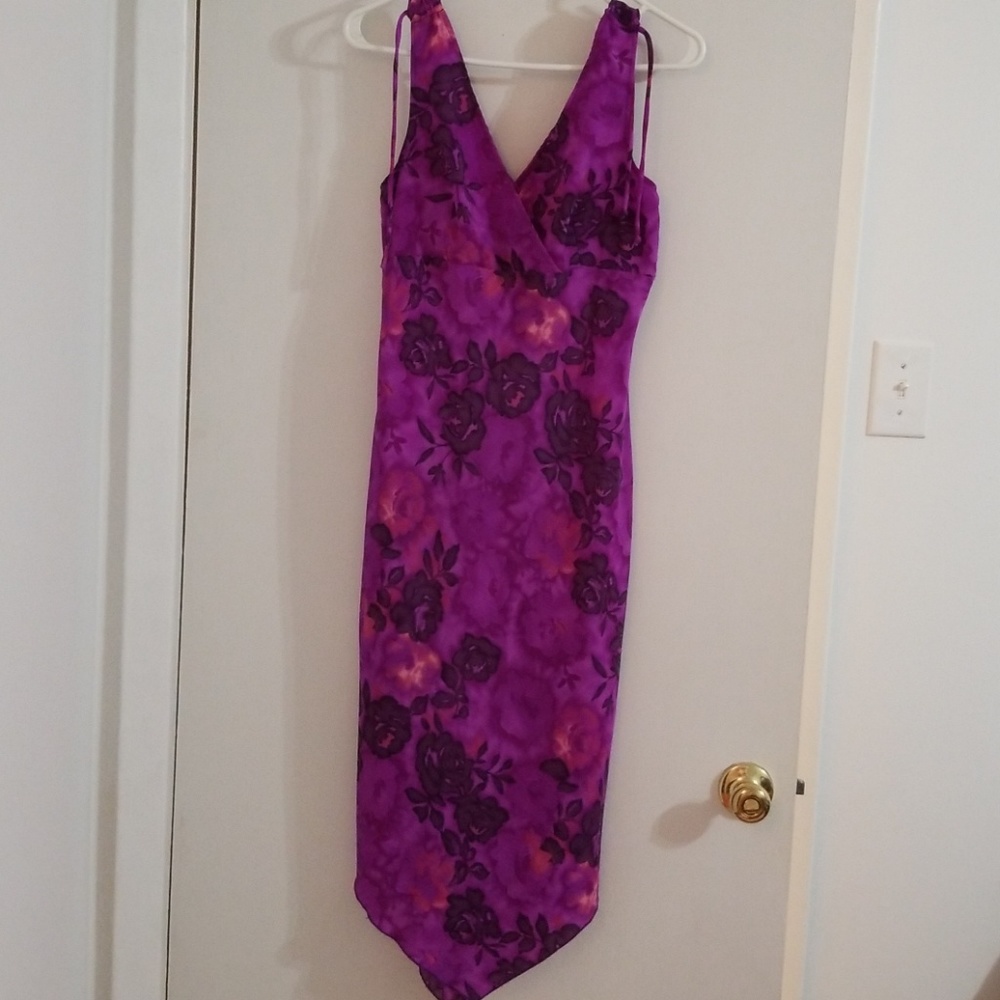 Purple floral summer dress
